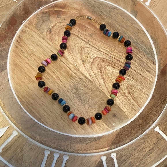 Handmade beaded necklace or bracelet colorful bohemian vibe artisan - Picture 7 of 15